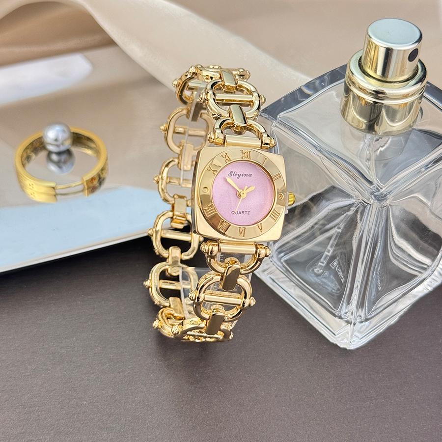 High-End Woman Watch Roman Hour Markers Square Dial Quartz Watches Light Luxury Fashion Ladies Wristwatch Relogio Feminino
