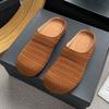 Niche hand-woven hollow breathable bag head slippers women's summer foreign wind thick-soled shoes