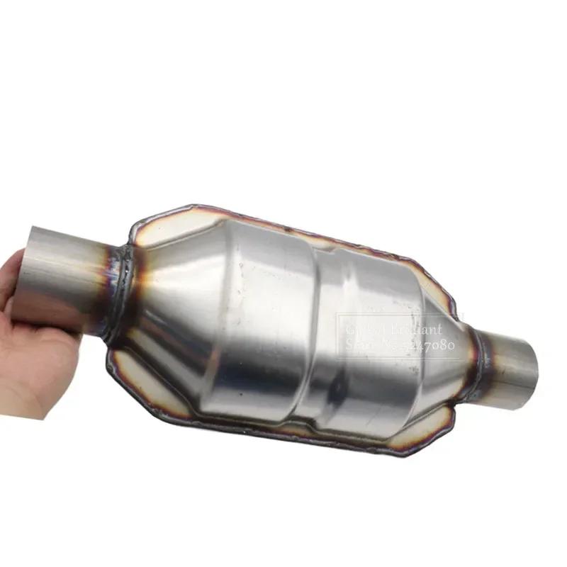 Universal Catalytic Converter 400 Cells High Flow Muffler Catalyst Converter Euro1 Round Stainless Steel 2'' 2.25'' 2.5'' 3"