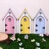 Puppenhaus Mini Holz Märchen Tür Puppenhaus Zwergentür Modell Miniatur Gartenszene DIY Möbel Dekorationszubehör