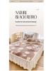 French Rabbit Fur Double-Layer Lace Fitted Sheet Bed Skirt 3-Piece Set