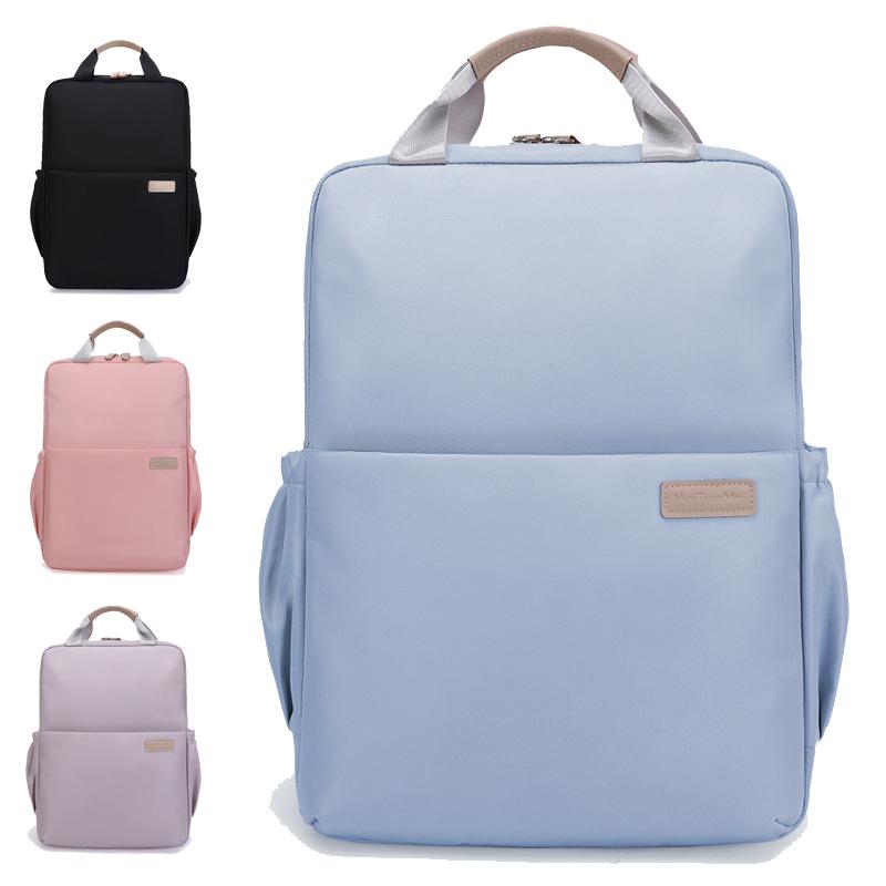 Simple backpack, fashionable shockproof computer bag, fresh high school student schoolbag, women's casual and lightweight backpack.
