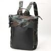 Isaac Nylon and Cowhide Leather Backpack 2001014SC Camouflage (Green) (86)