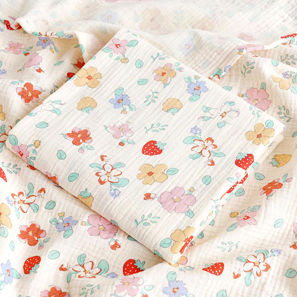 100x100cm Newborn Baby Shower Wrap Toddler Kids Cartoon Bear Double Layer Gauze Bath Towel Soft Quick Drying for Spring Autumn