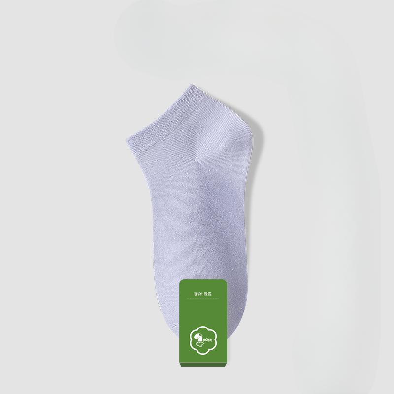 Men's Anti-odor and Sweat-absorbing Summer Thin Short Socks, Pure Cotton Shallow Mouth Boat Socks, Breathable Business Mid-calf Men's Socks
