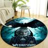 1pc Addams Family Wednesday Enid1 Design Printed Area Round Carpet for Bedroom Living Room Home Decor Rugs Mat Non Slip Mat Rug for Bedside