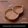 Utoo Luxury Solid Wood Divided Serving Bowl