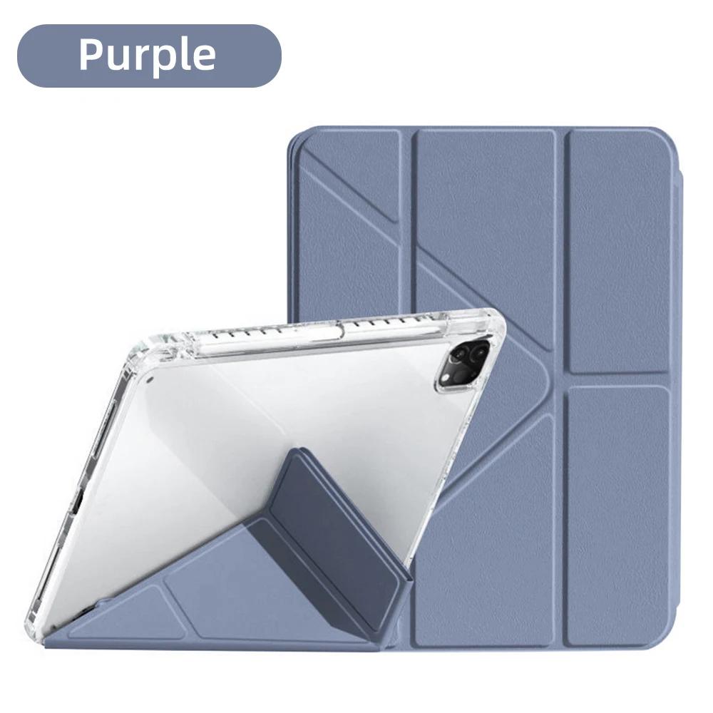 For iPad Case iPad Pro 13/11 M4 Air 11/13 M2 for 10th Gen Pro 12.9/11 Air 4/5th mini 6 Cover Y-bracket Acrylic Transparent