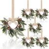 6pcs Plastic Bowknot Ribbon Wall Decoration Rings Wreath Closet Accessories for Christmas Birthday Party Decoration