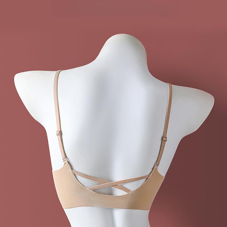 Sommer Dünner BH Damen Fixierte Schale Weste Unsichtbarer BH Nahtloser BH