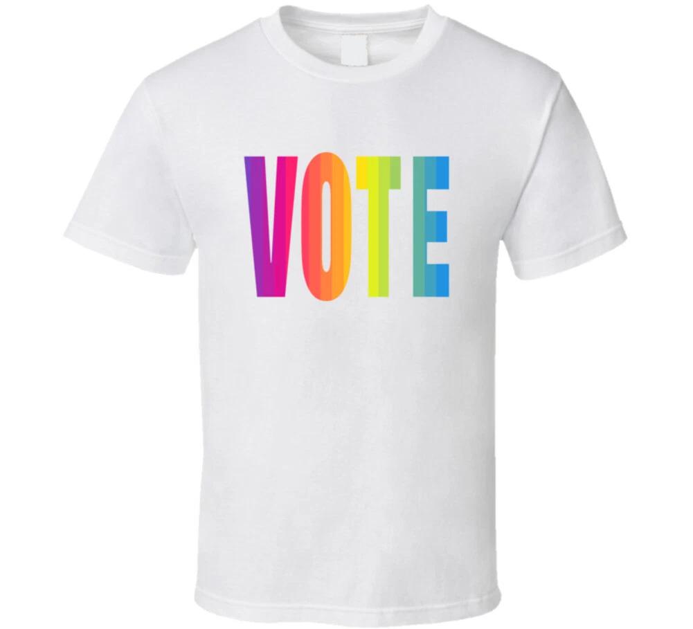 Vote Rainbow T Shirt 4XL