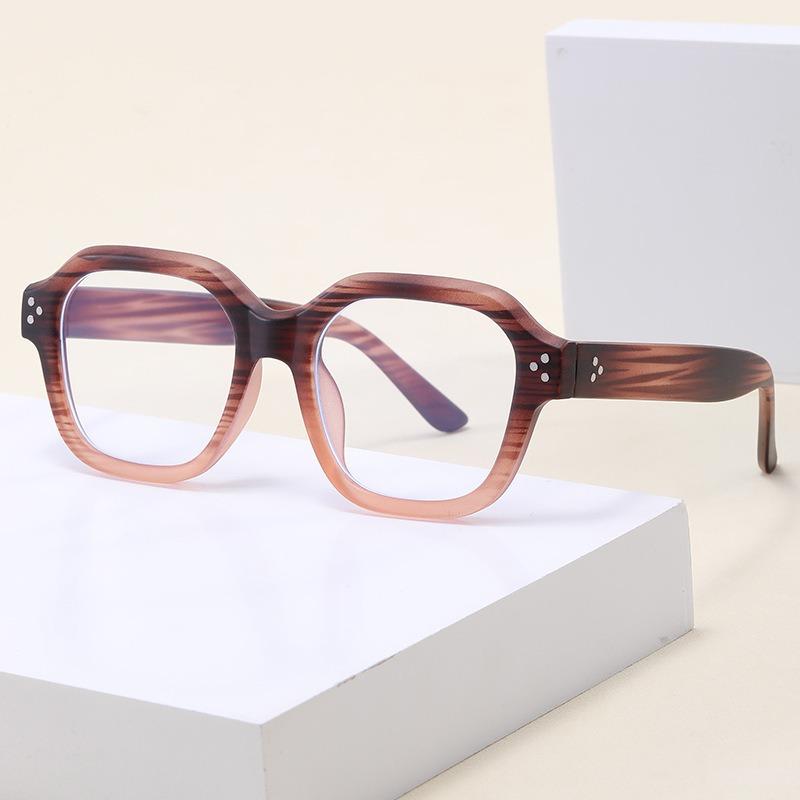 Fashion Retro Anti Blue Light Eyeglasses Frames Round Face Concave Shaped Eyeglass Fake Eye Glasses Frame