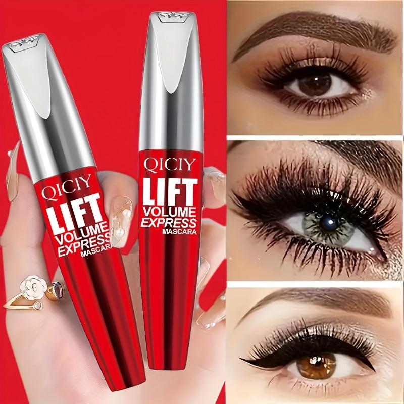 QICQY Lift Volume Express Waterproof Mascara for All Skin Types, Black - Long-Wearing, Lengthening, Clump-Free Formula with Intense Curl & Density