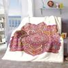 2026 New Arrivals 1pc Vibrant Mandala Pattern Flannel Blanket Soft, Cozy, And Colorful Geometric Design for Living Room, Bedroom, Or Guest Room Decor