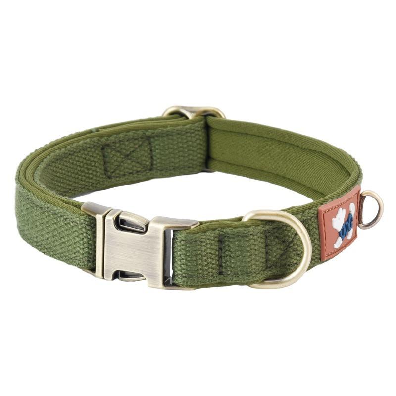 Dog Nylon Collar Buckle Necklace Adjustable for Small Medium Large Dogs Dog Durable Collar Webbing Space Cotton Inside PetCollar S
