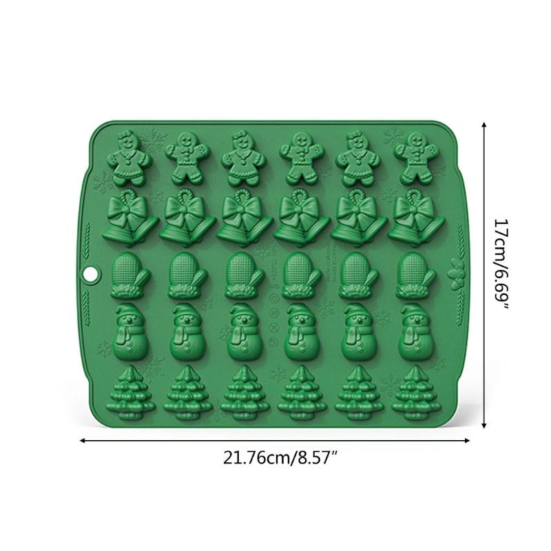 Christmas Themed Chocolate Moulds Fondant Moulds Silicone Material Cake Decorating Gadget Baking Accessories for Kitchen