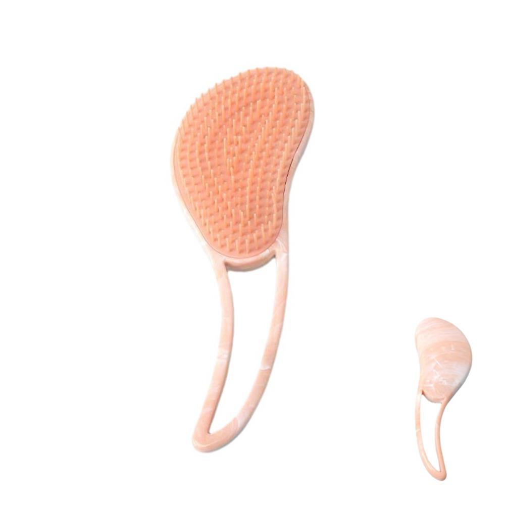 Curved Handle Scalp Massage Brush Smooth Bristles Anti-static Grooming Hairbrush Comfortable Hairdressing Comb Daily Hair Care