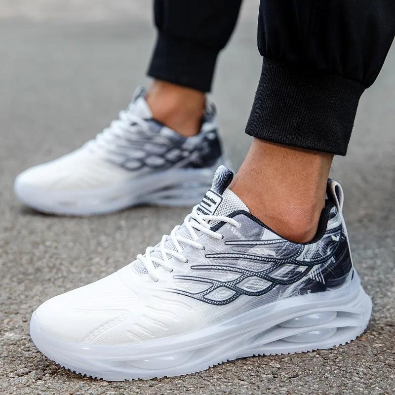 Men Running Shoes Comfortable Durable Breathable Anti-slip Casual Men's Shoes Lightweight Soft Lace-up Sports Shoes Men