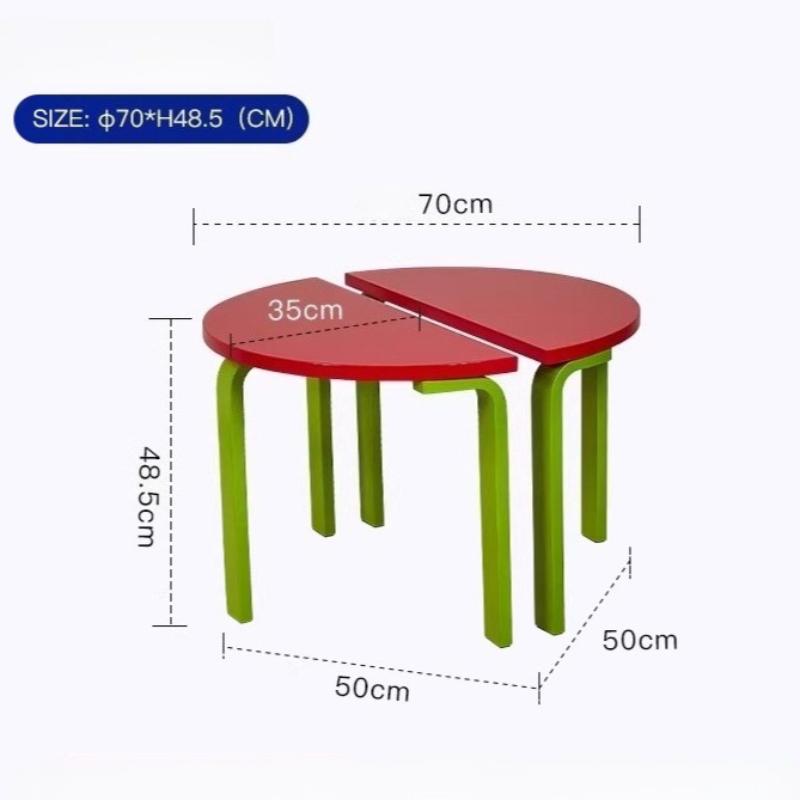 Circular Coffee Table Nordic Luxury Creative Side Table Living Room Tables Portable Removable Wooden End Tables Modern Furniture