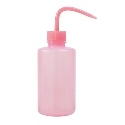 250ML Tattoo Waschflasche Tragbare Tattoo Gebogene Ausguss Sprühflasche Plastik Squeeze Flasche Werkzeug Rosa