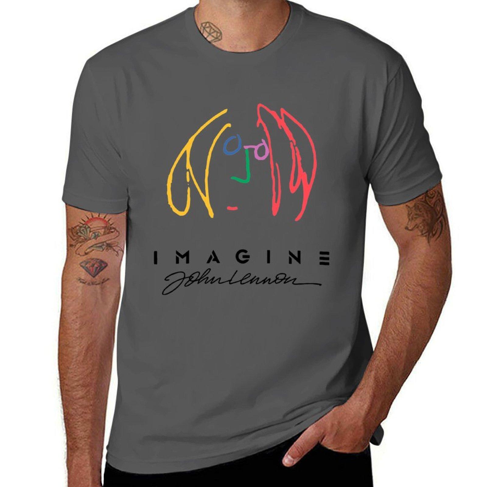

Imagine John T-Shirt man t shirt cotton high quality t shirt men 100% cotton luxury brand T-Shirt 4XL