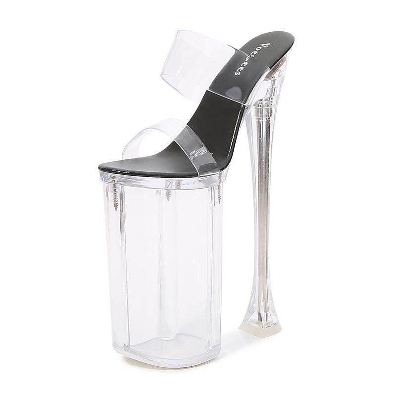 Fashion Hate The Sky-high Nightclub Super High Heels 26CM Car Model Slippers Dwarf Catwalk Shoes, Pole Dancing Shoes