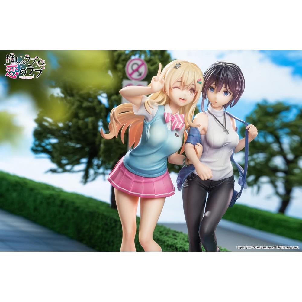 APEX Oshi no Love Yori Koi no Love Koi Furudate & Akuru Hayase la scară 17 figurine finisate pictate PVC și ABS set de 2