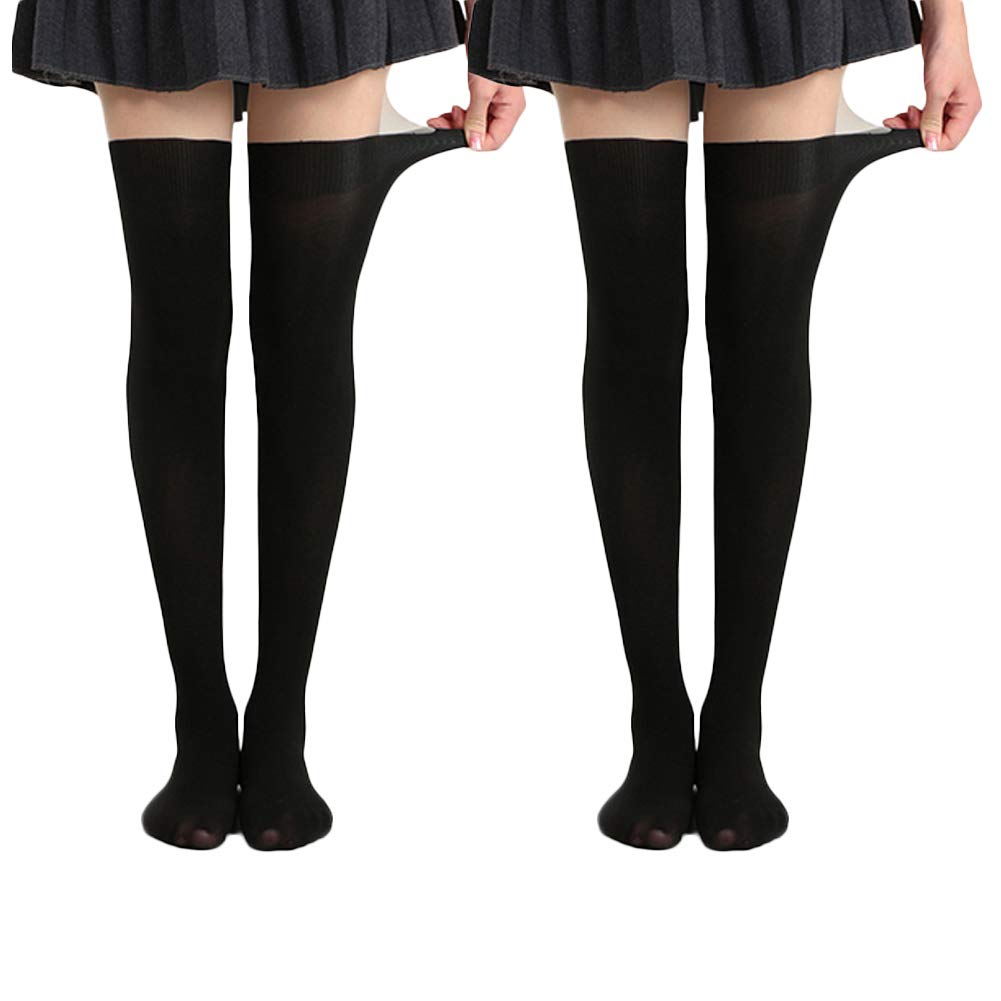 

Поддельный комплект 30 x 70 контрастных лестных для женщин [Laisve] чулок до колена, ден, 2, бархат, ткань, не рвутся, ноги, черный, однотонный,