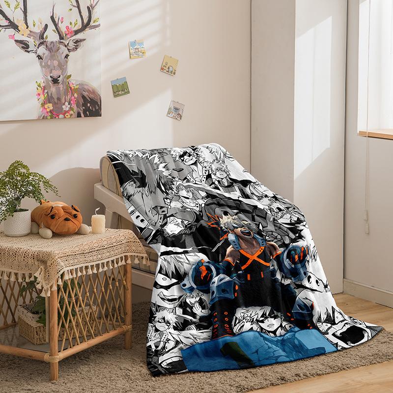 My Hero Series Flannel Blanket 3D Printed Sofa Blanket Thickened Blanket
