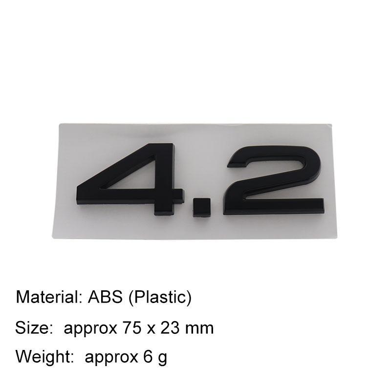 3D Premium 2.4 2.8 3.2 3.6 4.2 4.6 Logo Sticker Tail Bumper Badge Auto Rear Trunk Emblem Accessories