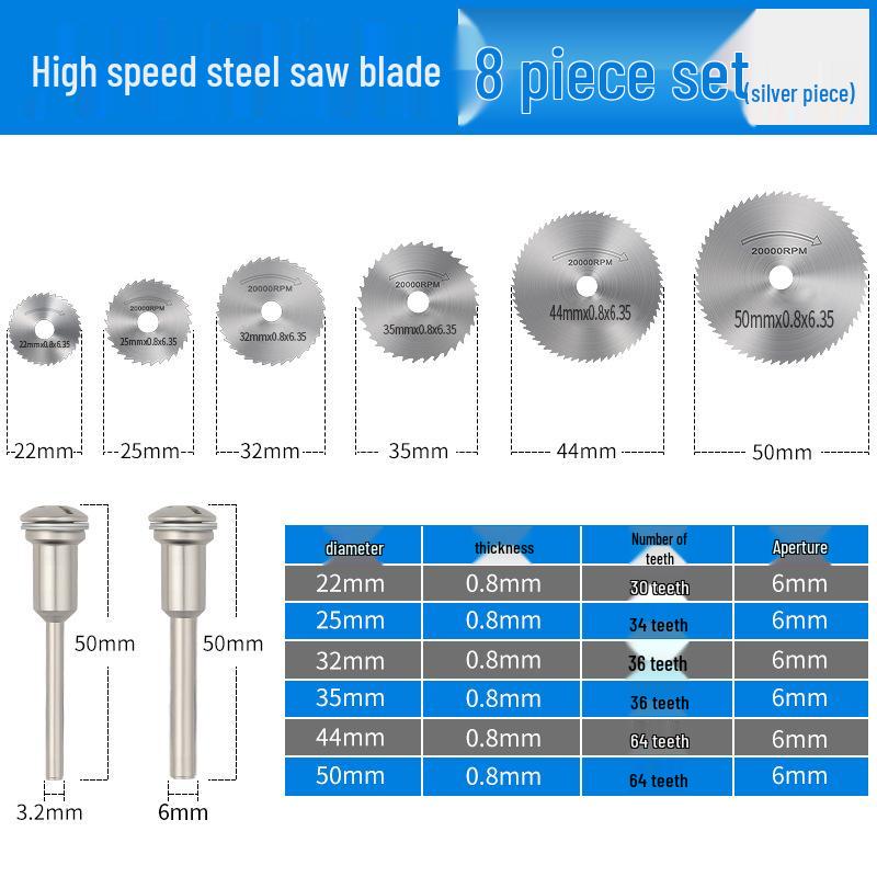 High-Speed Steel Circular Saw Blade Set for Electric Grinders and Drills