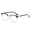 Pochromic Anti-blue Light Glasses Men Fashion Rectangle Semi Rimless Eyewear For Women Office Computer Goggle