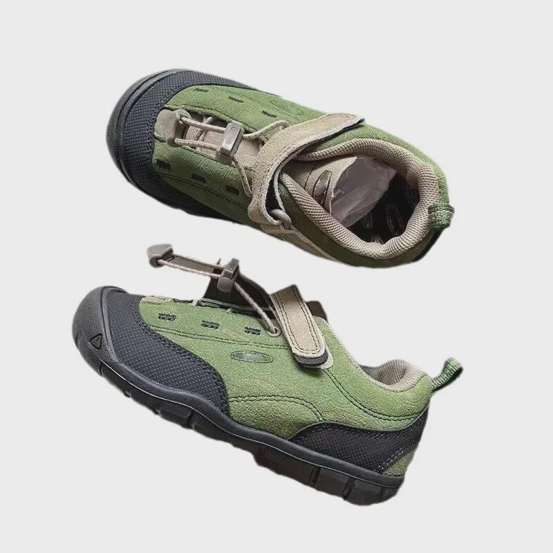 Jasper Dětské jarní outdoorové semišové turistické boty