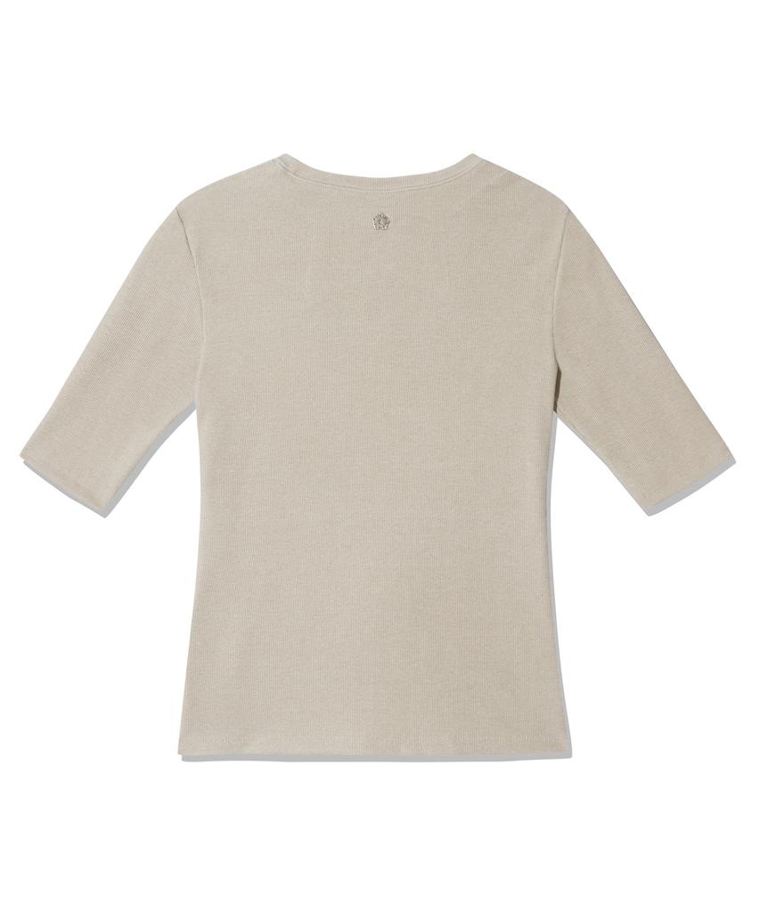 ULKIN Lace Hook Tight Top_Beige