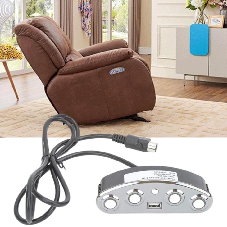 Power Recliner Switches with USB Charging Port Electric Sofa Recliner Switches Chair Lift Controller Replacement Button