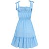 Women Summer Casual Sleeveless Off Shoulder Camisole Dress High Waist A-Line Strapless Short Dresses Solid Color Spring S-XL
