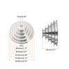 Uxcell Aluminum A-Type 5-Step Pulley Wheel, 14mm Bore, 55-150mm Outer Diameter, for A-Type V-Belts, 12.7mm Belt Width