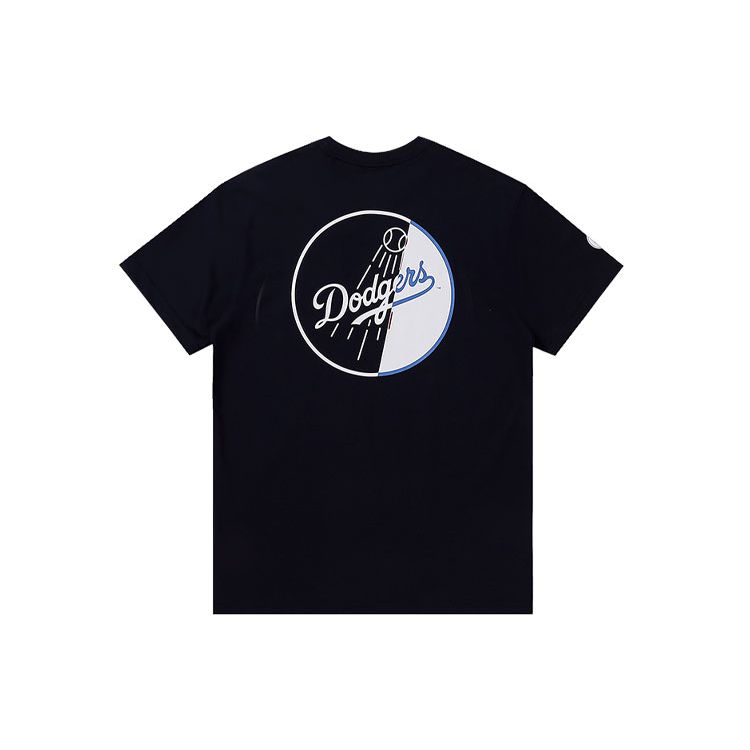 New Era Casual Breathable Round Neck Printed T-Shirt Unisex Tops Navy-Blue 12354514