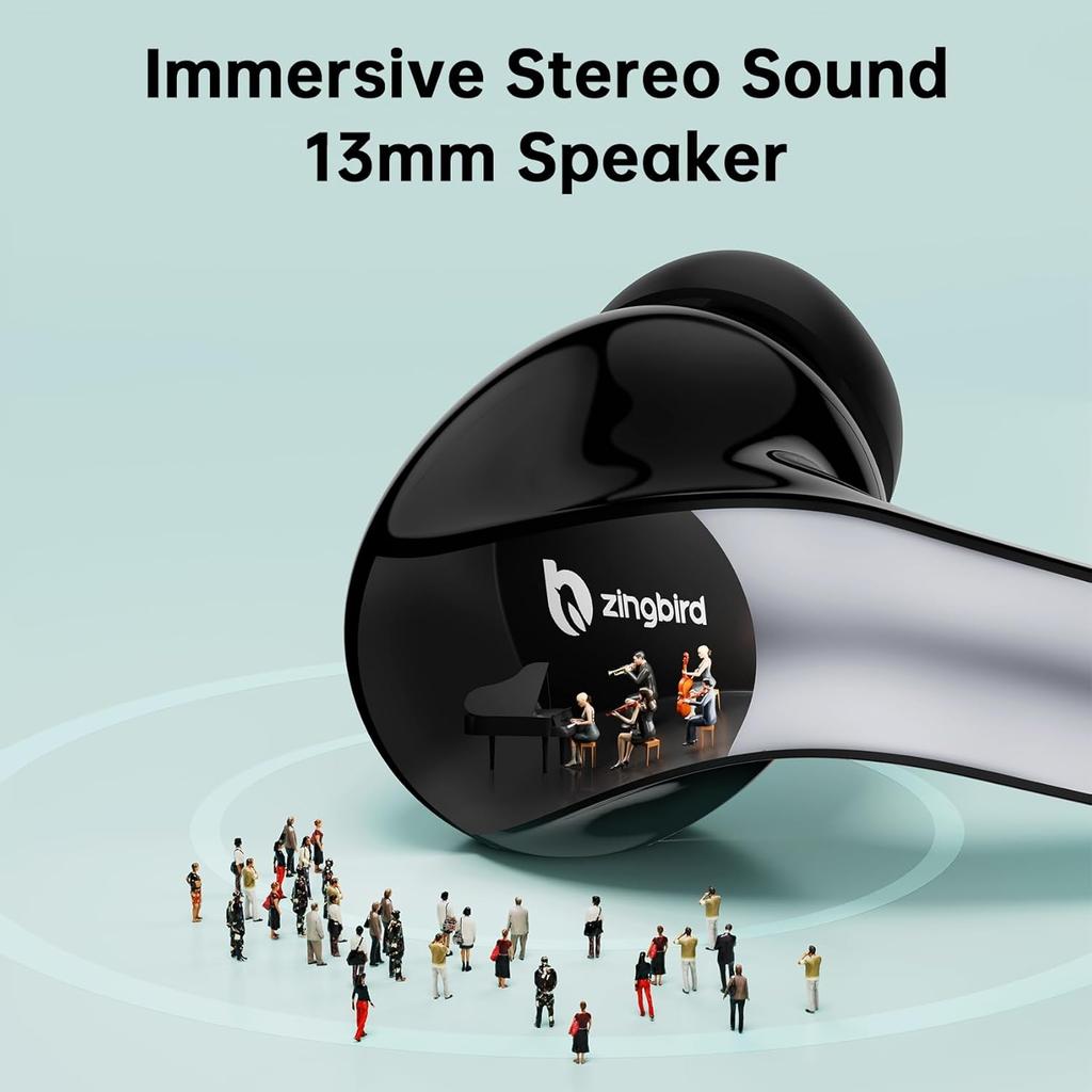 Bluetooth 5.4 Earbuds Wireless ANC Noise Canceling Headphones 60Hrs Playtime Ear Buds Deep Bass Stereo IPX7 Waterproof Sport Earphones for Android iOS