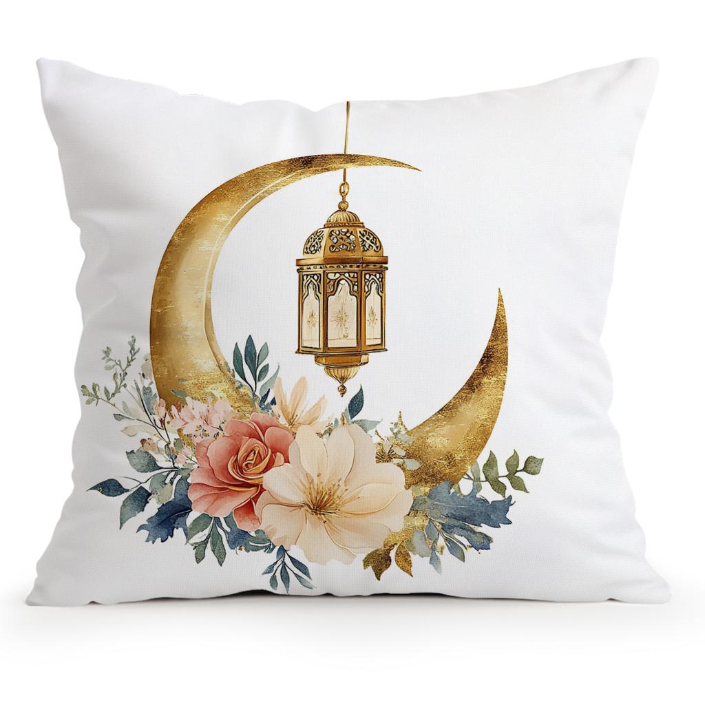 Ramadan Lantern Moon Pillowcase Printed Polyester 40/45/50Cm Throw Pillowcover Decorative Sofa Cushion Pillowslip Home Decor