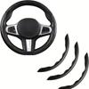 Carbon Fiber Steering Wheel Cover with Inner Ring, Anti-slip, Unisex, Segmented, for Car Interior Accessories