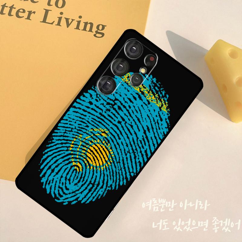 Kazakhstan Flag Phone Case For Samsung Galaxy S25 S24 Ultra S9 S10 S20 S22 S21 Plus S23 FE Back Cover Shell