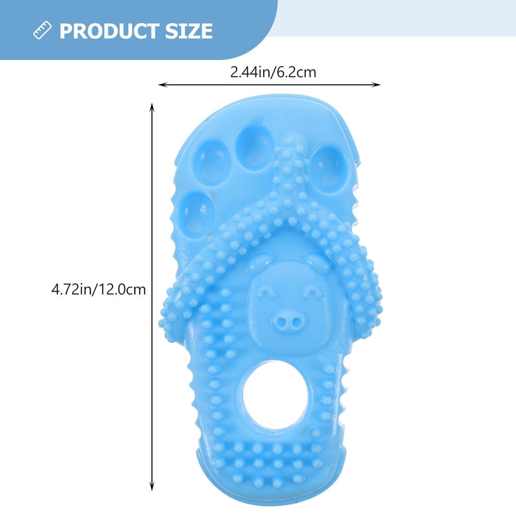 Portable Dog Molar Plaything Slipper Shaped Chew Resistant Pet Supply for Small Puppy Clean Teeth Daily Use Tpr Wear-Resistant