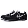 Jordan Air Jordan 1 Slip Resistant Abrasion Resistant Low Top Vintage Basketball Shoes Unisex Black Silver CZ0790-002(Team734-)