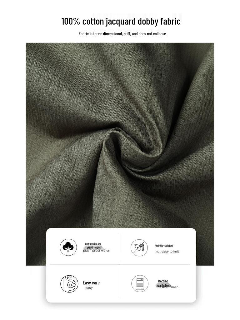 JEEP SPIRIT Quilted Cotton Workwear Jacket - Casual, Thick, Versatile for Autumn/Winter