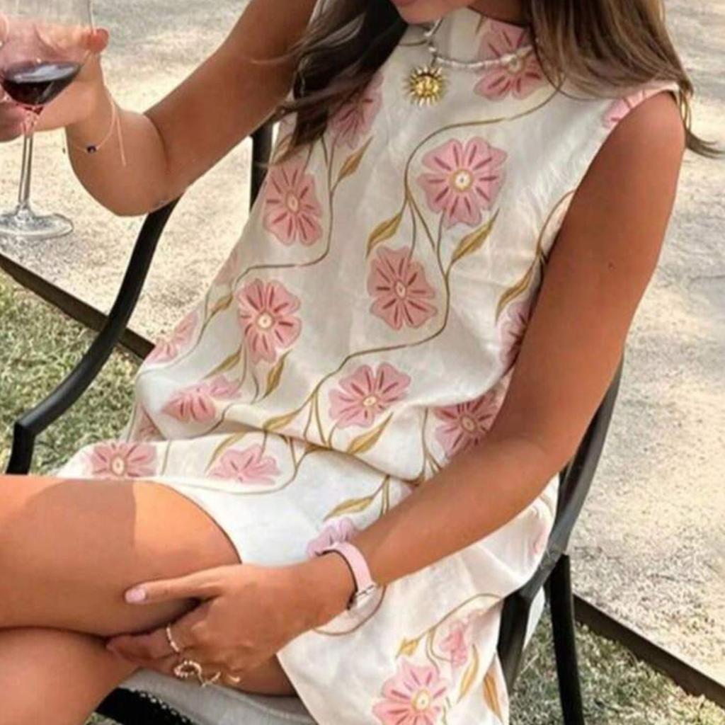 European Style Women Clothing Summer Casual Round Neck Sleeveless Tank Maxi Dress