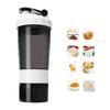 500ML 3 Schicht Protein Shake Flasche Große Kapazität Wasserflasche Plastik Mischbecher Fitness Sport Wasserbecher Langlebig