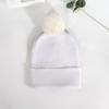 Plush Solid Color Ball Knitted Cap Breathable For Fall Season Gift Fashion