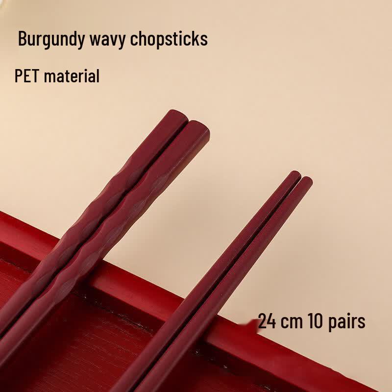 OEING 24cm Alloy Non-Slip Chopsticks Set