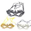 Halloween-Augenabdeckung, exquisite Spitzen-Halbgesichtsmaske mit Strass-Dekoration für Party, Cosplay, Bühnenzubehör
